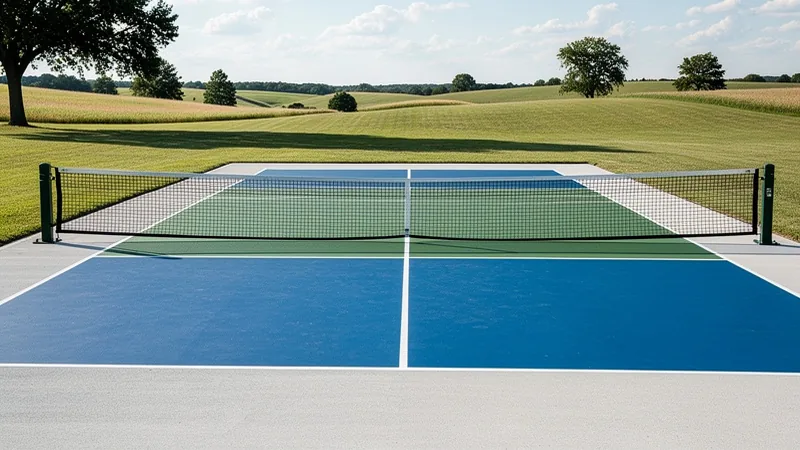 Regulation-size pickleball court on a spacious lot in Kuna, ID